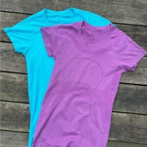 lululemon athletica Lot of 2 Swiftly Tech 2.0, Blue and Purple